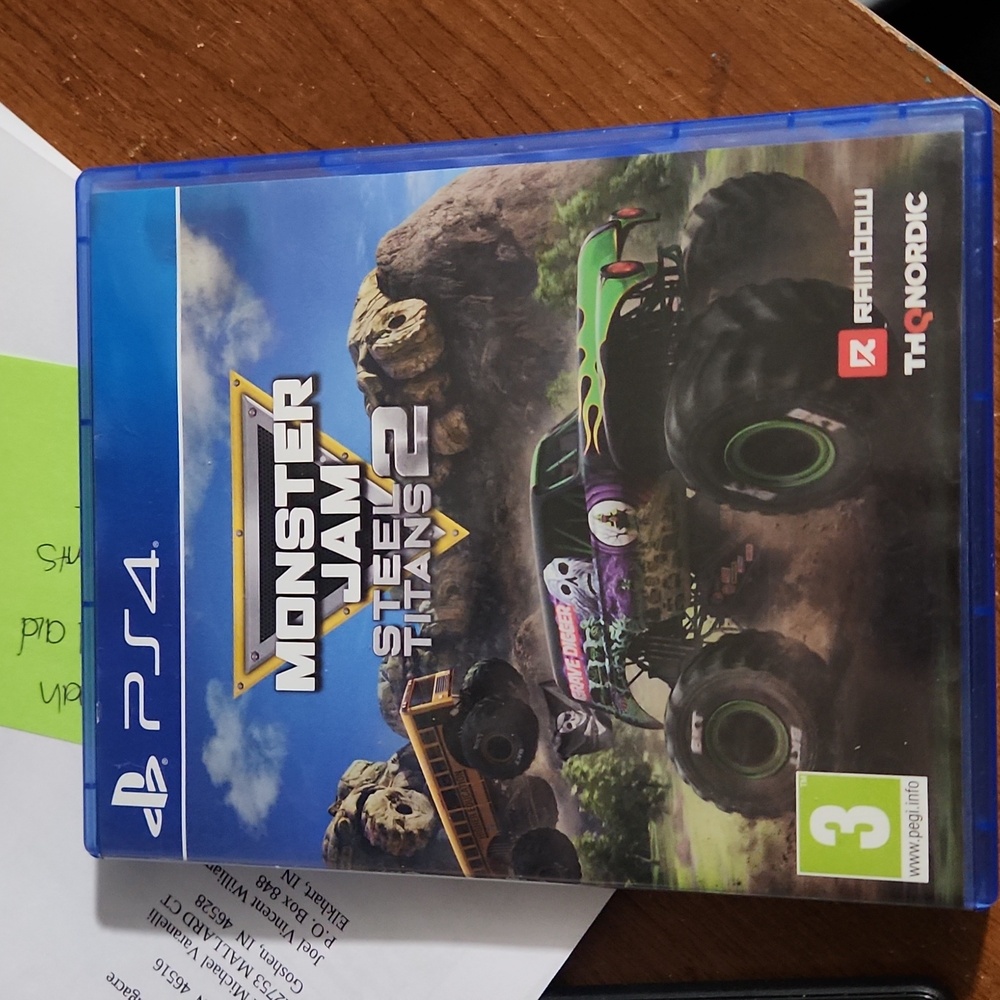 Ps4 game. Monster jam steel titans 2